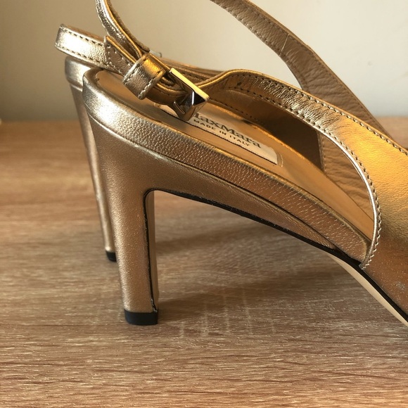 Max Mara Gold slingback heels - Picture 5 of 16
